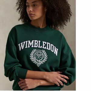 Polo Ralph Lauren x Wimbledon green logo embroidered crewneck sweatshirt Large L